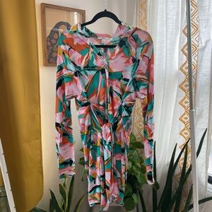 Bar lll Printer Tie-Waist Dress